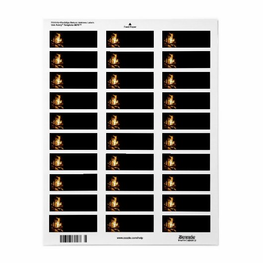 炎を通して ラベル (フルシート)