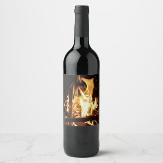 炎を通して ワインラベル (正面)