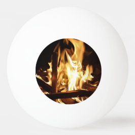 炎を通して 卓球ボール