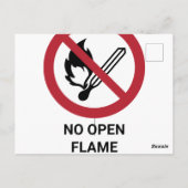 炎を開けない禁止標識 ポストカード (裏面)
