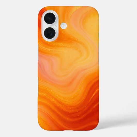 炎オレンジ金ゴールド大理石iPhone / iPadケース Case-Mate iPhoneケース (裏面)