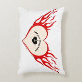 炎カスタマイズのハート  アクセントクッション (正面(垂直))
