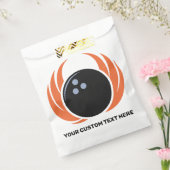 炎カスタム付文字ボウリングボール フェイバーバッグ (封をした状態)