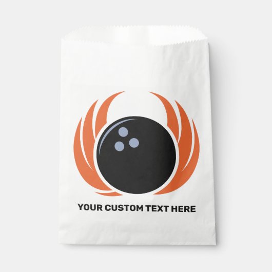 炎カスタム付文字ボウリングボール フェイバーバッグ (正面)