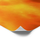 炎カラフルの飛んでいる背景に立つフェニックス ポスター (角)