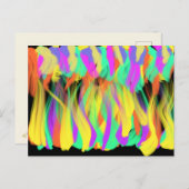 炎カラフルクリスモダンタン抽象芸術芸術 ポストカード (正面/裏面)