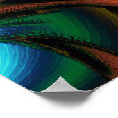 炎カラフル色のマンドレブロットのフラクタル抽象芸術アート ポスター (角)