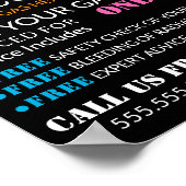 炎カラフル、ガスエンジニアおよびサプライヤー広告 ポスター (角)