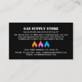 炎カラフル、ガス技術者、サプライヤー 名刺 (裏面)