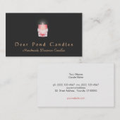 炎キャンドルスホ白熱［赤熱］光を放つップ付きキャンドル 名刺 (正面/裏面)