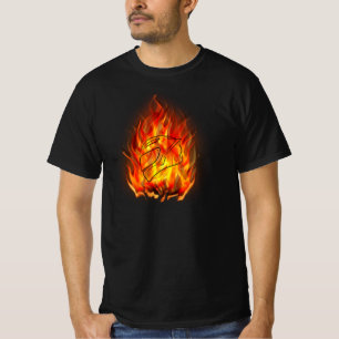 炎クールとバイク用の安全なオートバイヘルメット Tシャツ