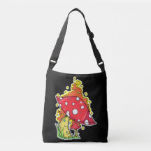 炎サイケデリックキノコイラストレーションアート