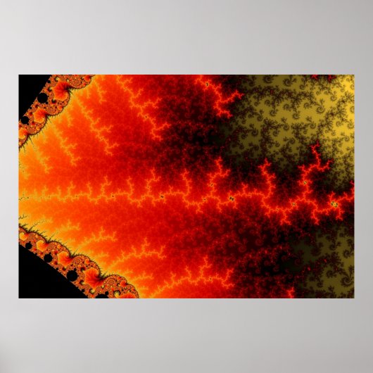 炎ジグザグポスター ポスター (正面)