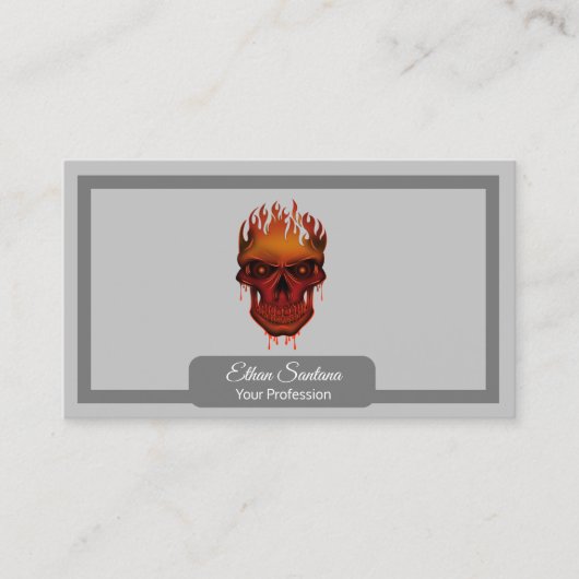 炎スカル 名刺 (正面)