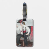 炎スペインの玉パーソナライズされた荷札 ラゲッジタグ (裏面縦)