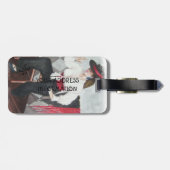 炎スペインの玉パーソナライズされた荷札 ラゲッジタグ (裏面横)