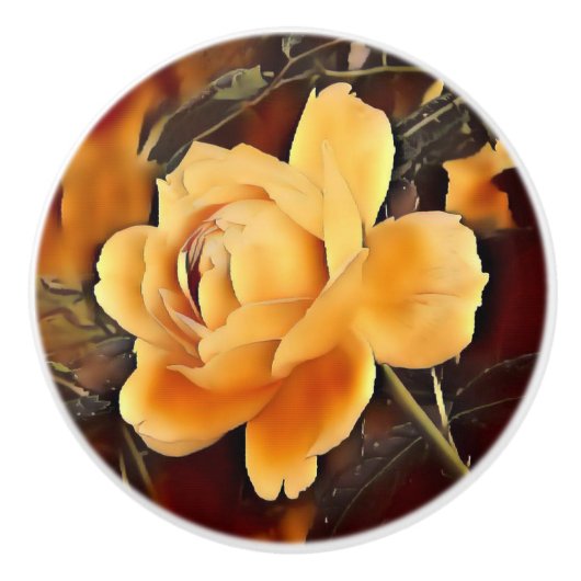 炎バラ セラミックノブ (正面)