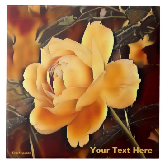 炎バラ タイル (正面)