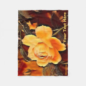 炎バラ フリースブランケット (正面)