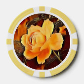 炎バラ ポーカーチップ (正面)