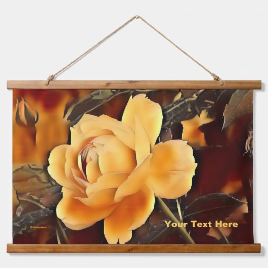 炎バラ 吊り下げ型タペストリー (正面)