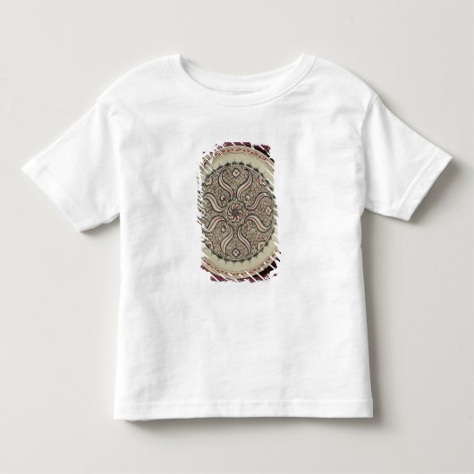 炎パターンと飾られるプレート トドラーTシャツ (正面)