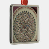 炎パターンと飾られるプレート メタルオーナメント (右)