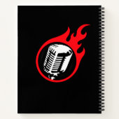 炎パーソナライズされたマイク ノートブック (裏面)