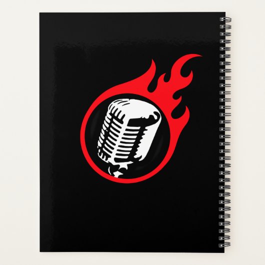 炎パーソナライズされたマイク プランナー手帳 (裏面)
