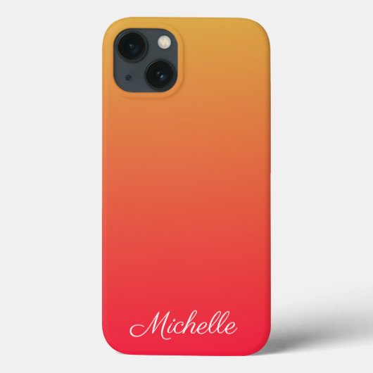 炎パーソナライズされた赤と黄色のグラデーションCase-Mate Case-Mate iPhoneケース (裏面)