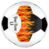 炎パーソナライズされた サッカーボール (回転)