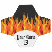 炎パーソナライズされた サッカーボール (フラット)