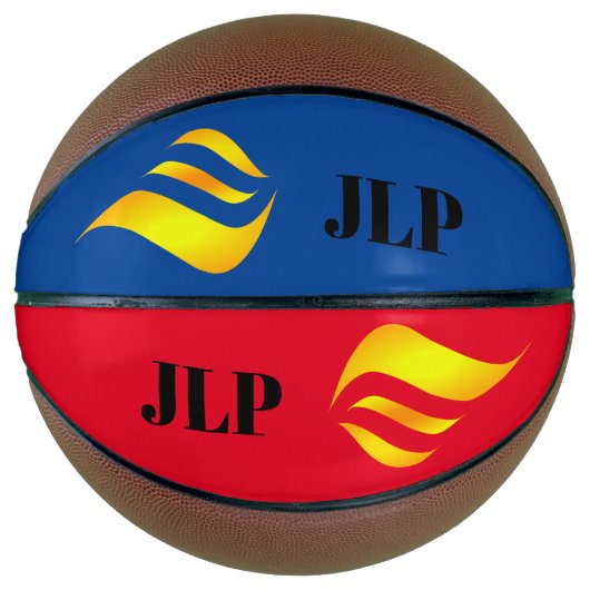 炎パーソナライズされた バスケットボール (正面)