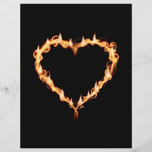 炎ヒートブラックハート火熱い愛 チラシ (正面)