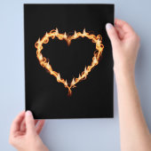炎ヒートブラックハート火熱い愛 チラシ (手)