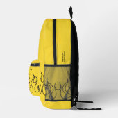 炎ブラックイスタイリッシュヤーンスポーティ プリントバックパック (右)