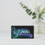 炎ブラックビジネスカード付きタイヤリム 名刺 (スタンド正面)