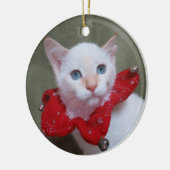 炎ポイントシャムの子ネコのオーナメント セラミックオーナメント (左)