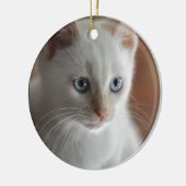 炎ポイント青い目 セラミックオーナメント (左)