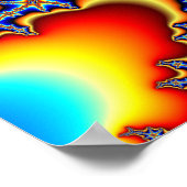 炎リングや輪 ポスター (角)