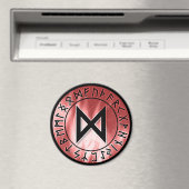 炎ルーン、赤[24.ダガズ]マグネット マグネット (インサイチュ (食洗機))