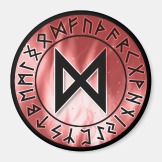 炎ルーン、赤[24.ダガズ]マグネット マグネット