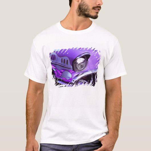 炎上するクラシックカー: シボレー Tシャツ (正面)