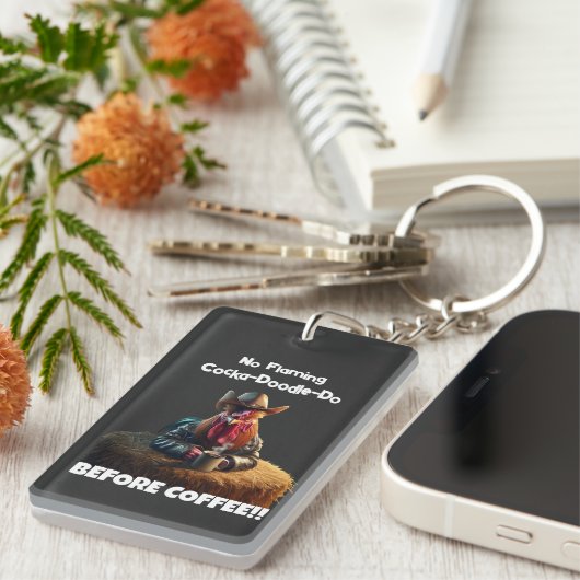 炎上コッカドードル禁止 キーホルダー (正面右)