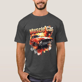 炎上マッスルカーと友達 Tシャツ