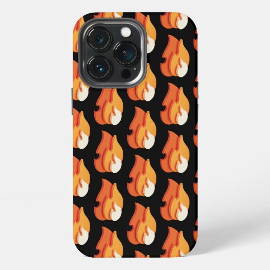 炎上（3D炎アイコン） iPhoneケース (裏面)
