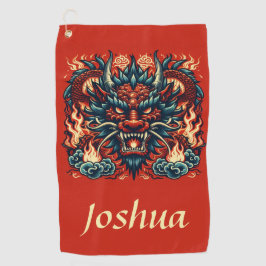 炎中国のの竜 ゴルフタオル