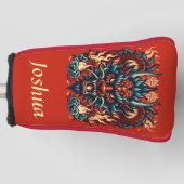 炎中国のの竜 ゴルフヘッドカバー (正面)