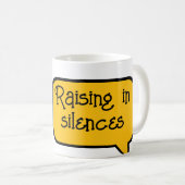 炎失った引用文マグ – 静かな炎引用文 コーヒーマグカップ (正面右)