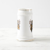 炎怒の舌に浮かぶ虎 ビールジョッキ (中央)